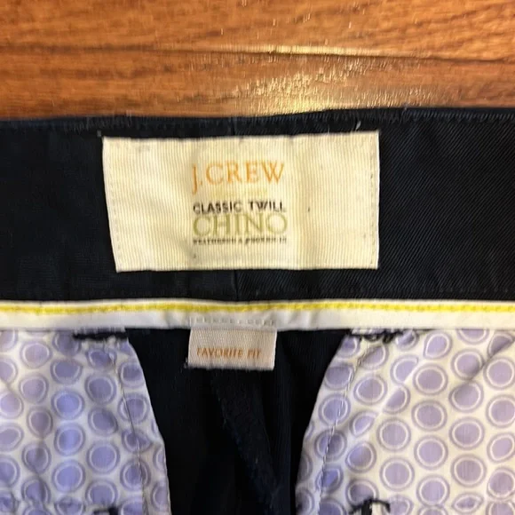 J Crew Favorite Fit size 0 Classic Twill Chino cropped navy pants - Picture 3 of 6